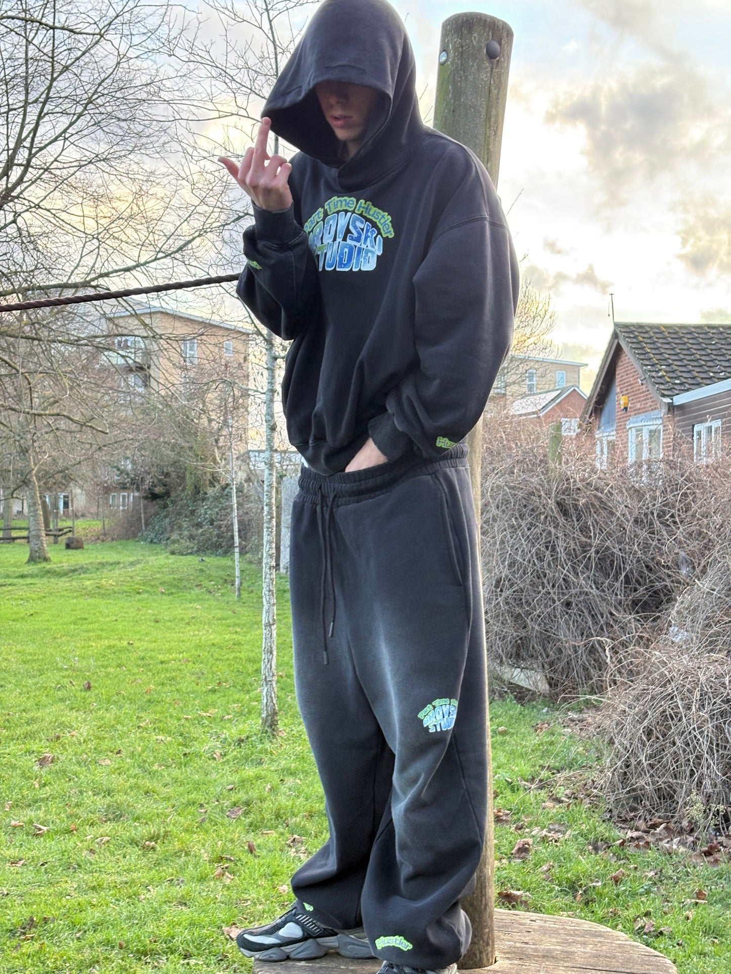 Brovski X Part Time Hustler Oversized sweatpants