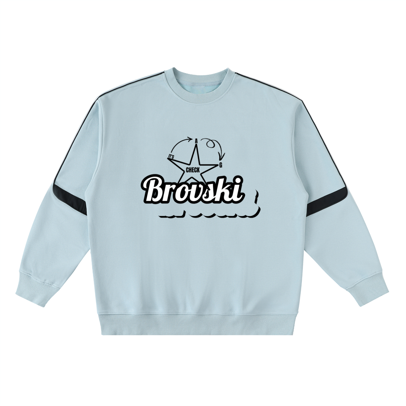 Oversized Brovski Crewneck Taped Sweatshirt