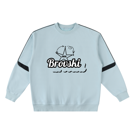 Oversized Brovski Crewneck Taped Sweatshirt