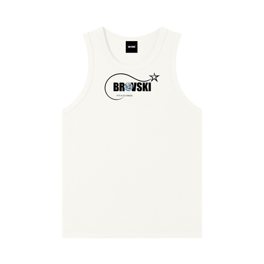 White Brovski Tank Top