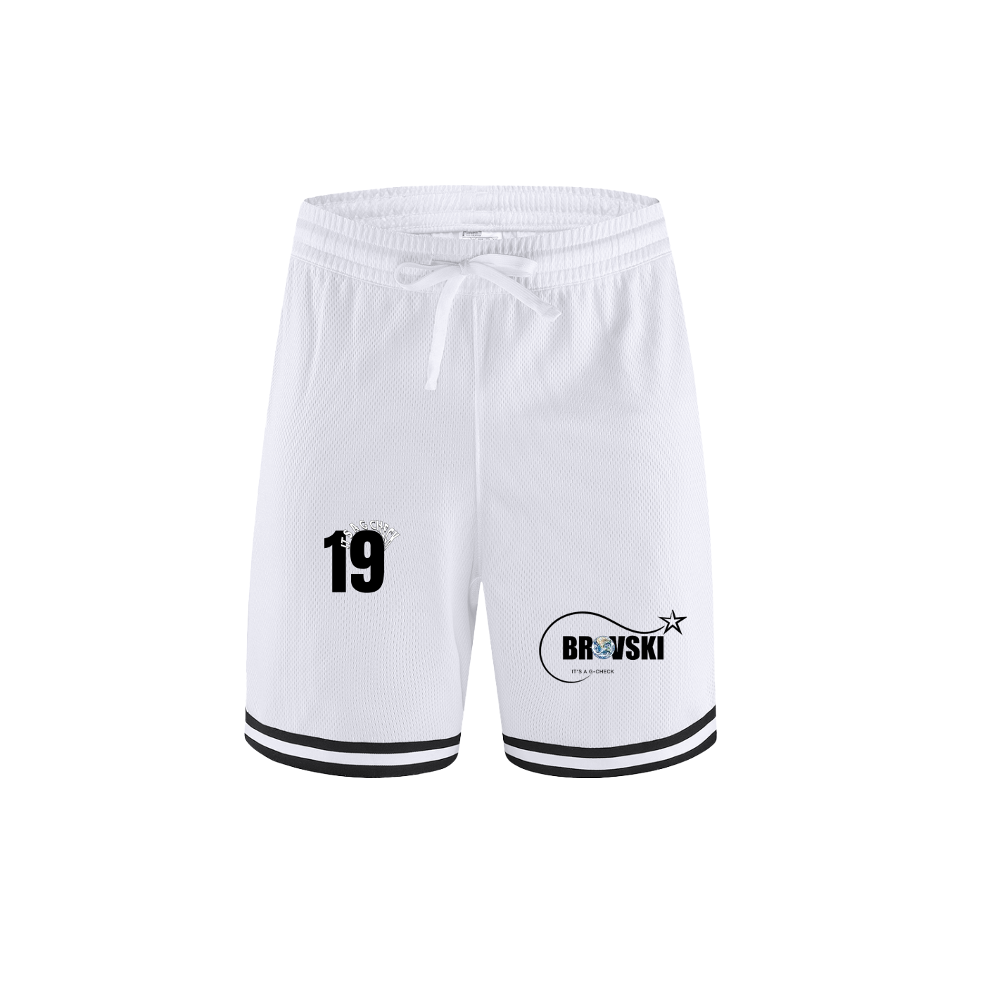 Unisex Classic Stripe Trim Basketball Shorts